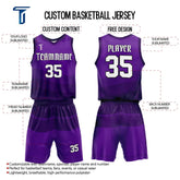 Custom Violet Fade Adult Youth Basketball Jersey Set